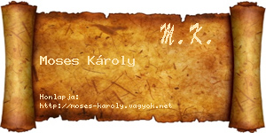 Moses Károly névjegykártya
